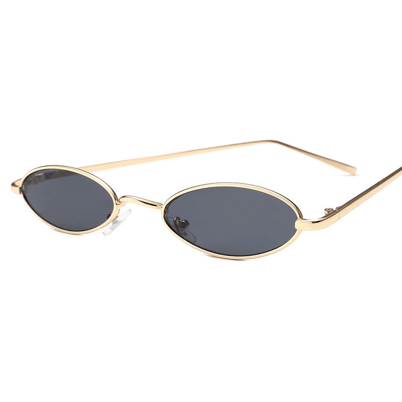 Ladies elegant sunglasses in oval metal frame Stornfield