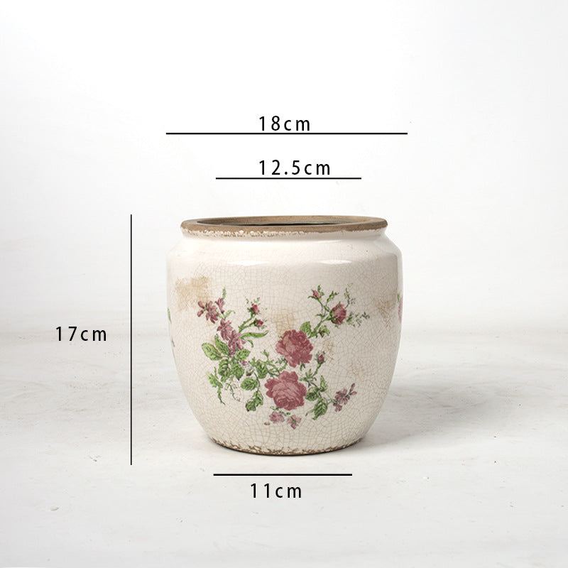 Floral Ceramic Plant Bowl Stornfield