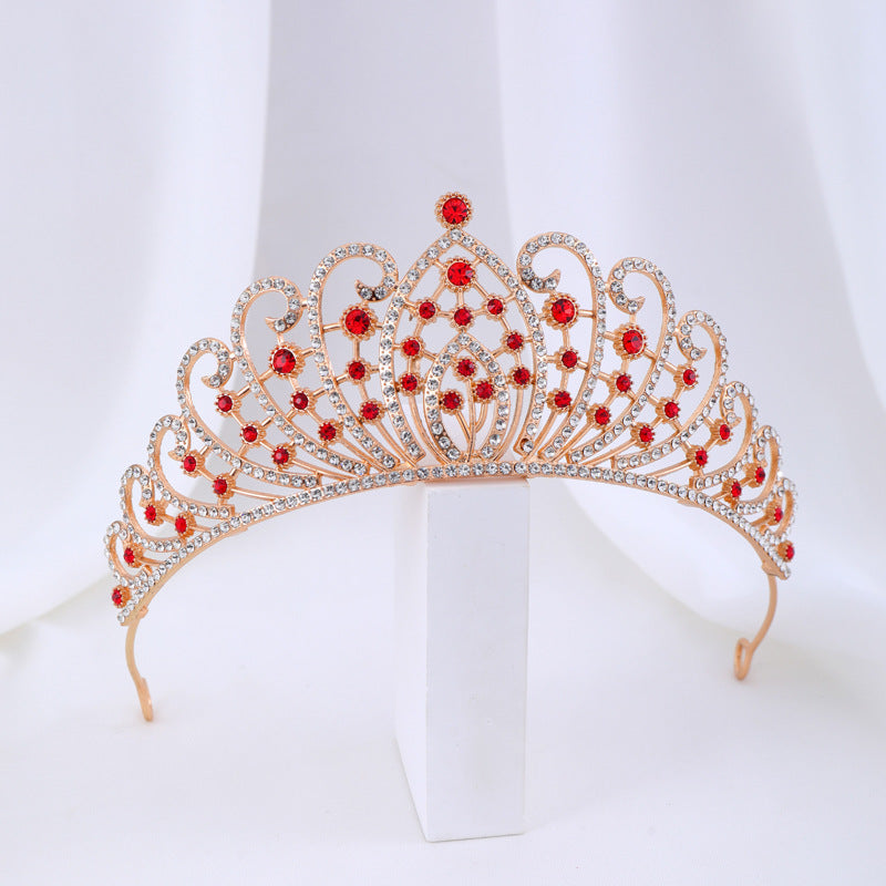 Ladies Elegant Rhinestone Tiara with Floral Details Stornfield