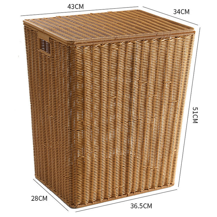 Handcrafted Rectangular Wicker Laundry Hamper Stornfield