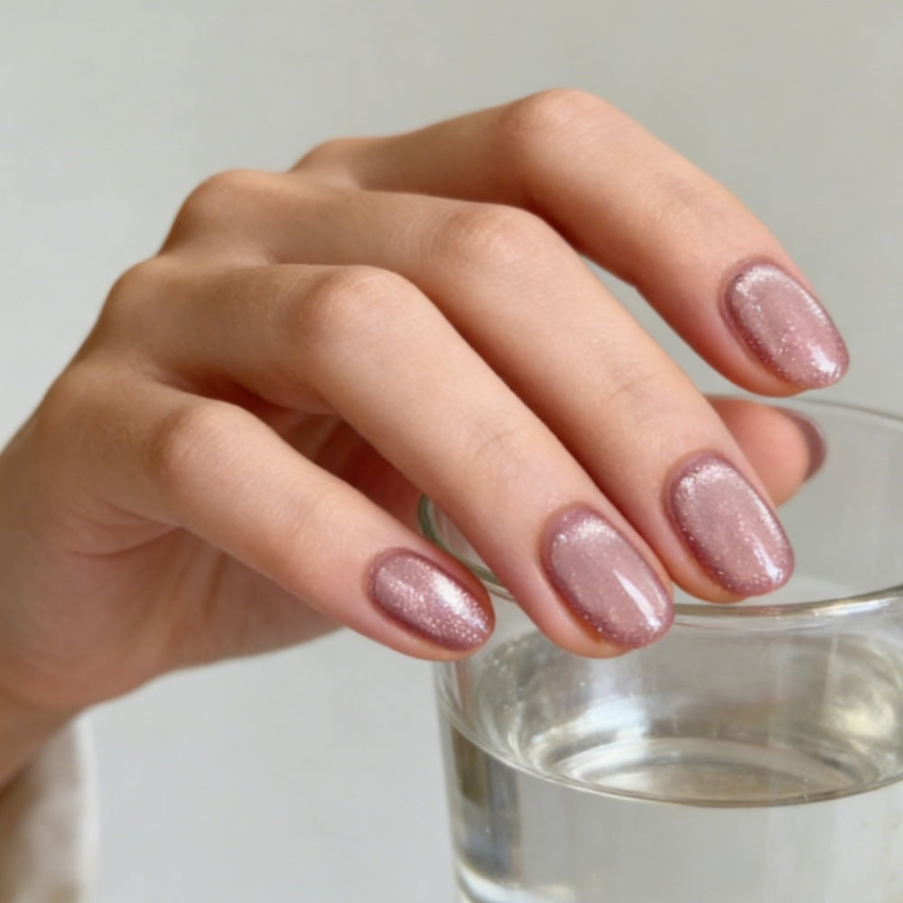 Glittering Glossy Press-On Nails Stornfield