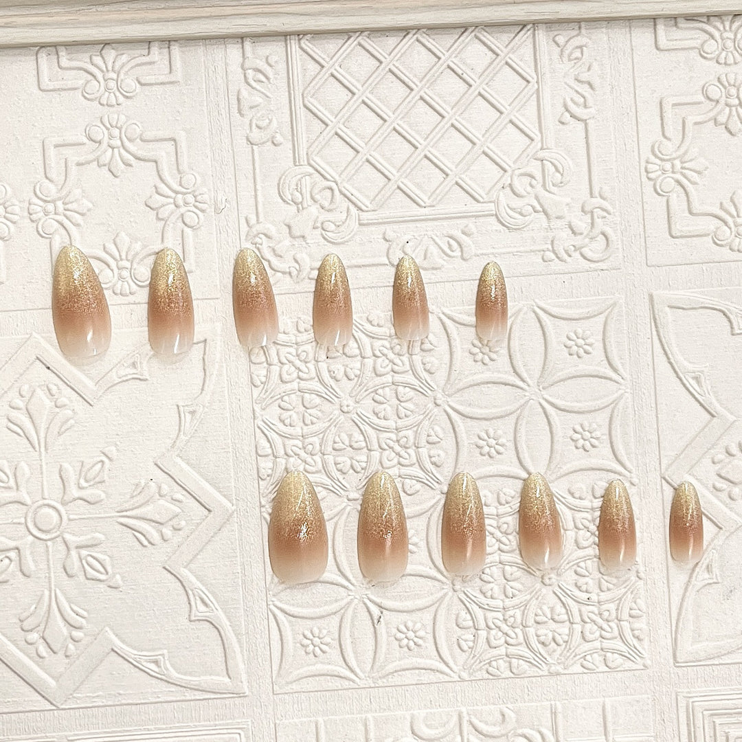 Premium Glitter Ombre Press-On Nails Stornfield