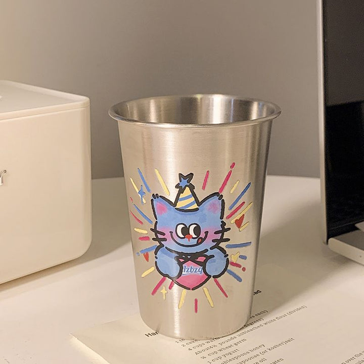 Stainless Steel Drinking Cup with Playful Character Design Stornfield