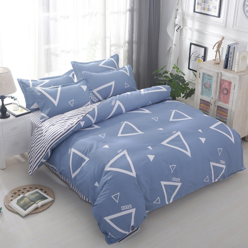 Modern Grid Pattern Comforter Set