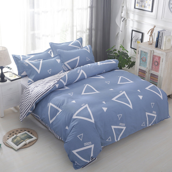 Modern Grid Pattern Comforter Set