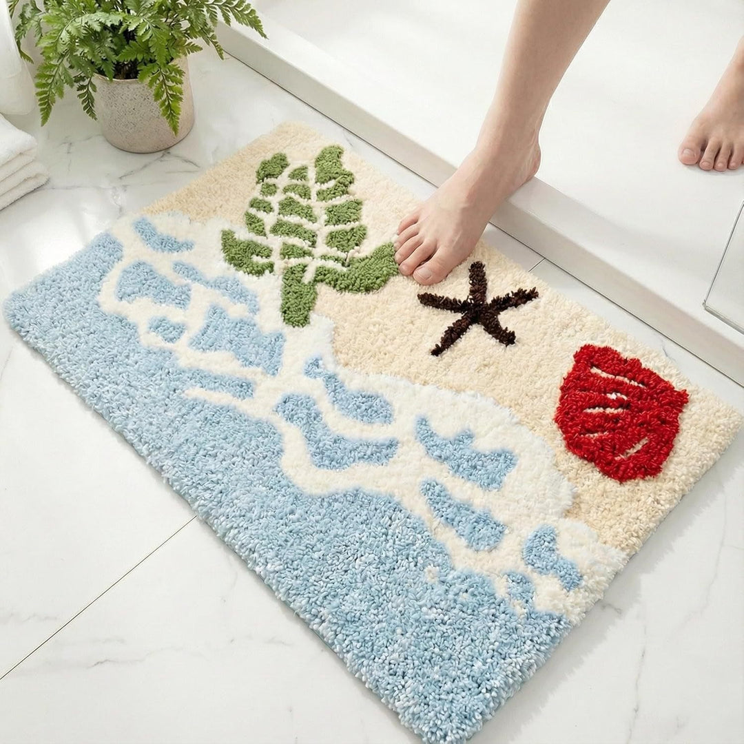 Flower Pattern Bath Mat