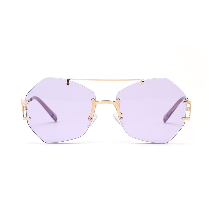 Women's fashionable octagonal sunglasses with delicate metal frame Stornfield
