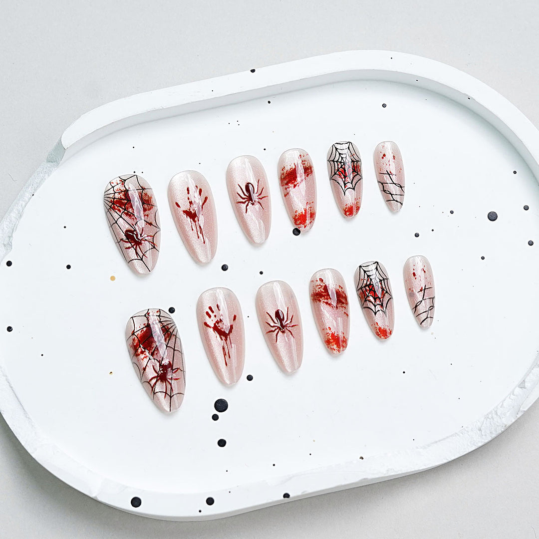 Halloween-Themed Press-On Nail Art Set Stornfield