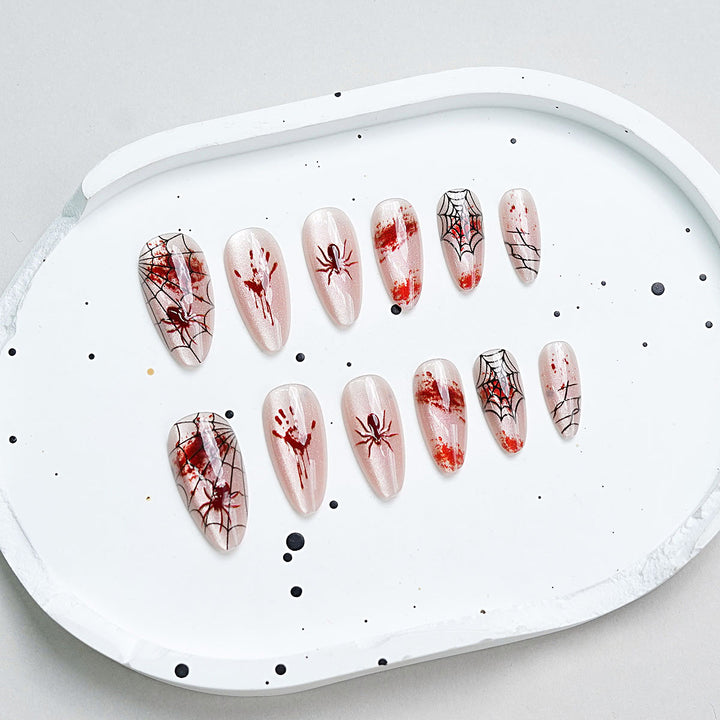 Halloween-Themed Press-On Nail Art Set Stornfield