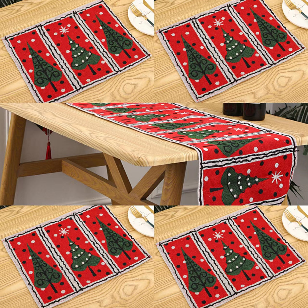 Festive tablecloth with Christmas tree motif Stornfield