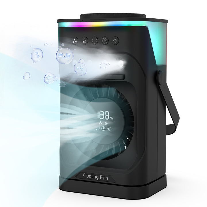 Portable Humidifying Cooling Fan with LED Features Stornfield