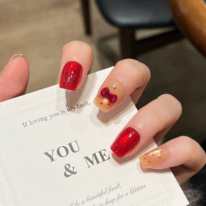 Festively Themed Press-On Nail Art Set Stornfield
