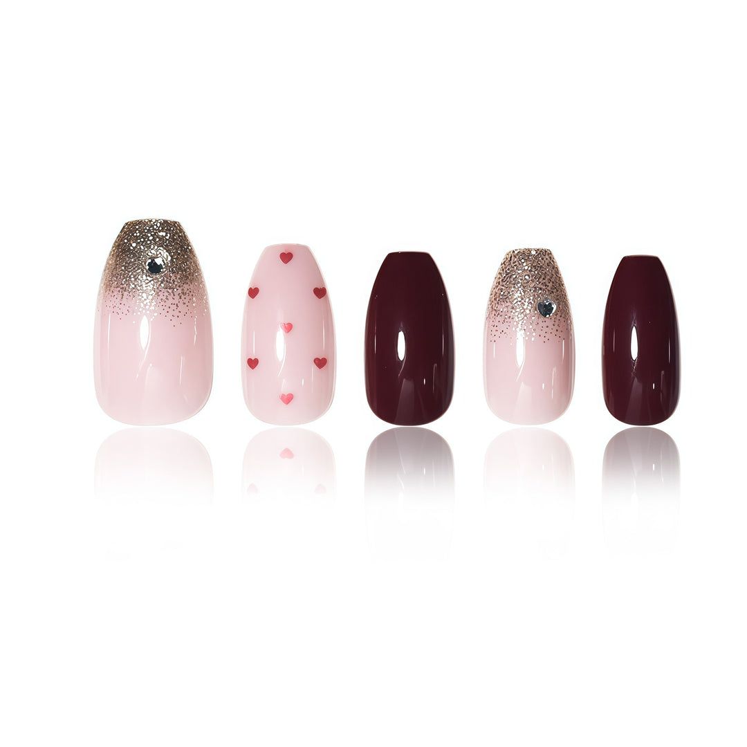 Heart-Themed Nail Art Extensions Stornfield