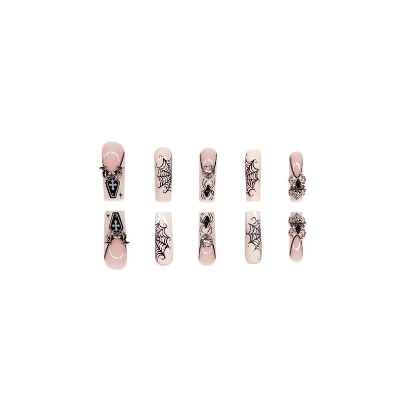 Halloween-Themed Press-On Nail Art Extensions Stornfield