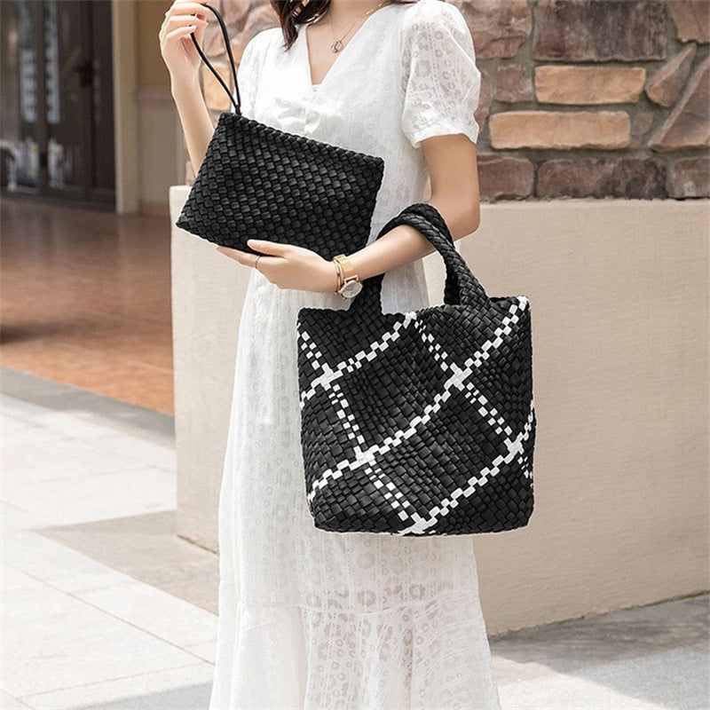 Braided Handbag with Removable Clutch Stornfield