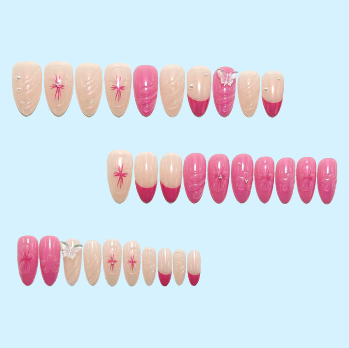 Artificial nails with floral accents Stornfield