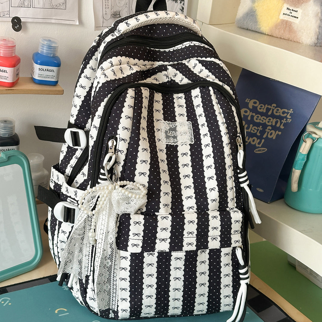 Charming Decorative Bow-Embellished Backpack Stornfield