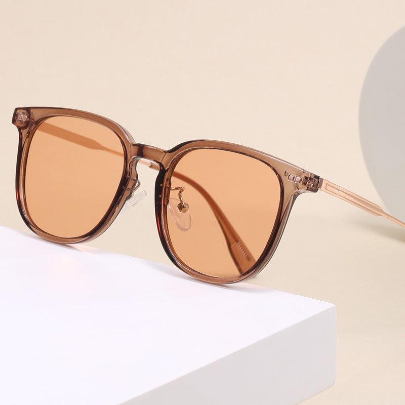 Women's clear rectangular glasses with delicate metal frame Stornfield