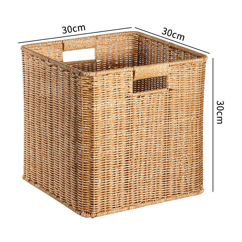 Handcrafted Rectangular Wicker Storage Bin Stornfield