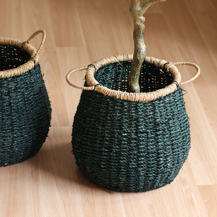 Handcrafted storage basket with natural details Stornfield