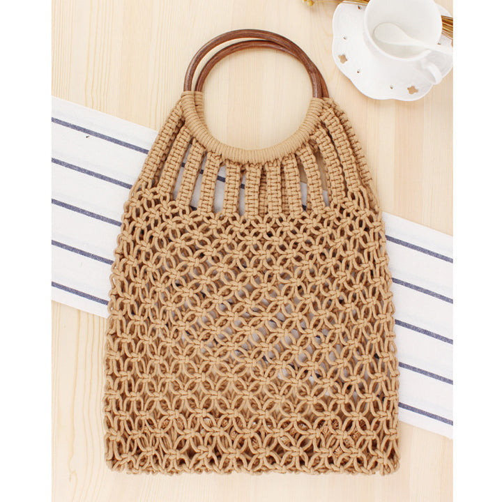 Handbag with Woven Design and Inner Pocket Stornfield