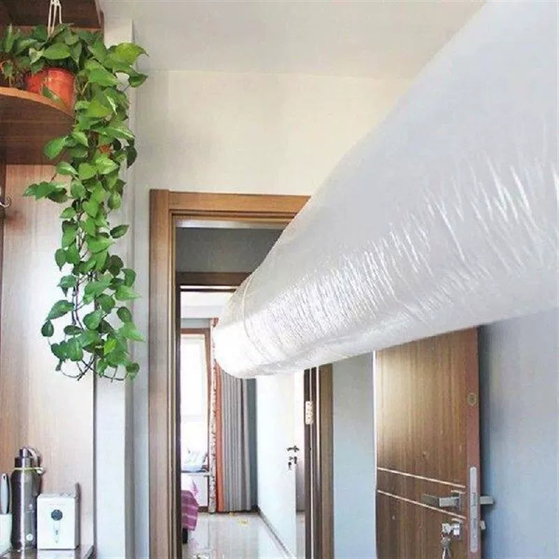 Unisex one size slanted air outlet deflector for wall-mounted split units with adhesive seam and flexible plate Stornfield