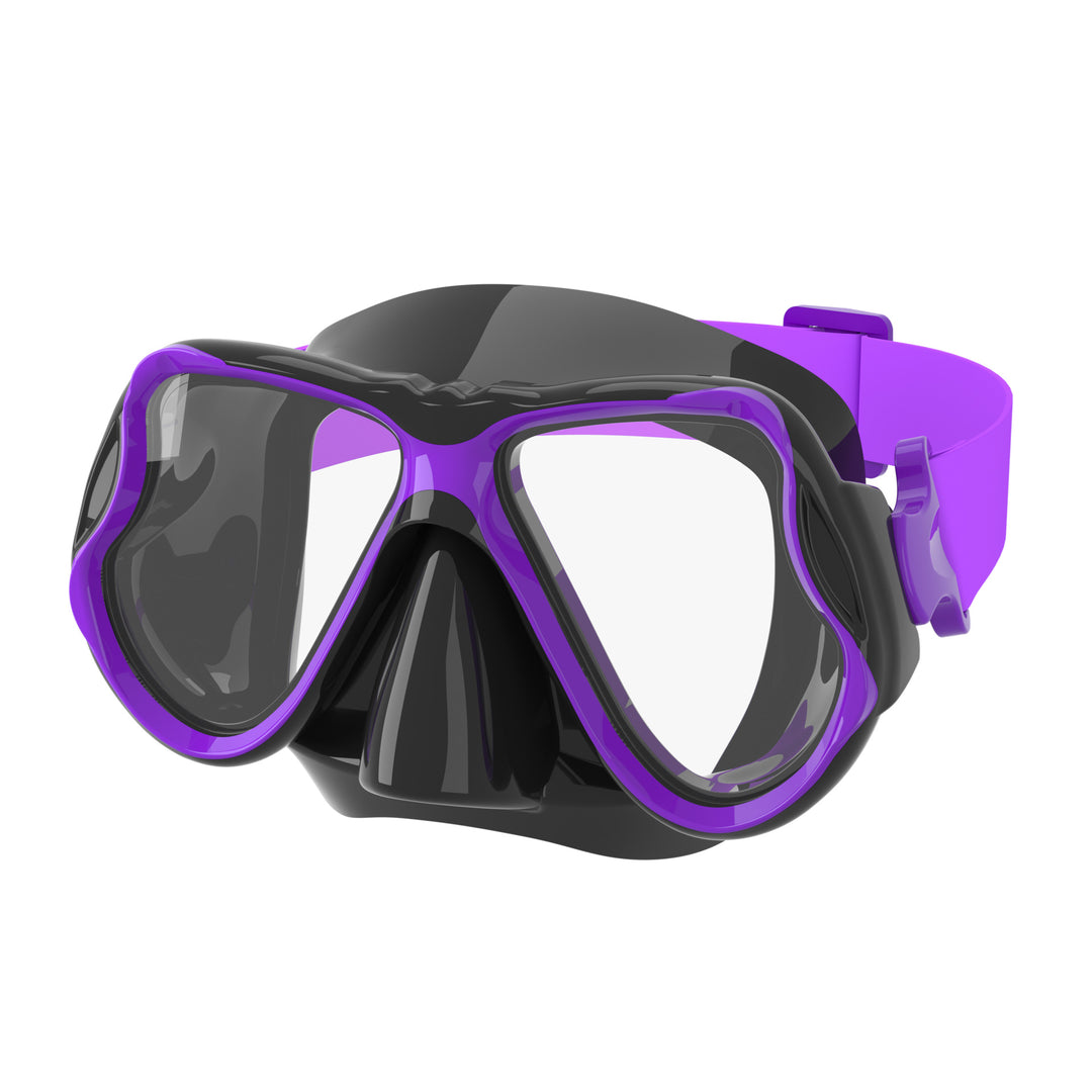 High-quality diving mask with flexible silicone rim and wide field of view Stornfield