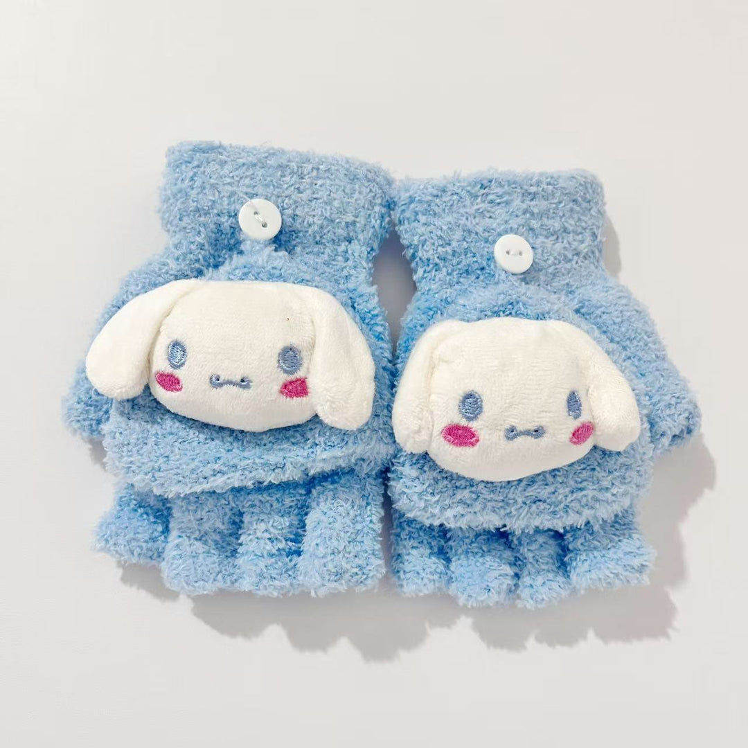 Children's Playful Bear-Themed Fingerless Gloves Stornfield