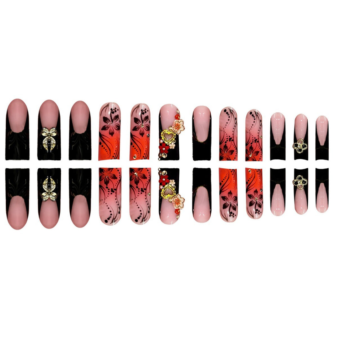 Artistic Long Stiletto Press-On Nails Stornfield