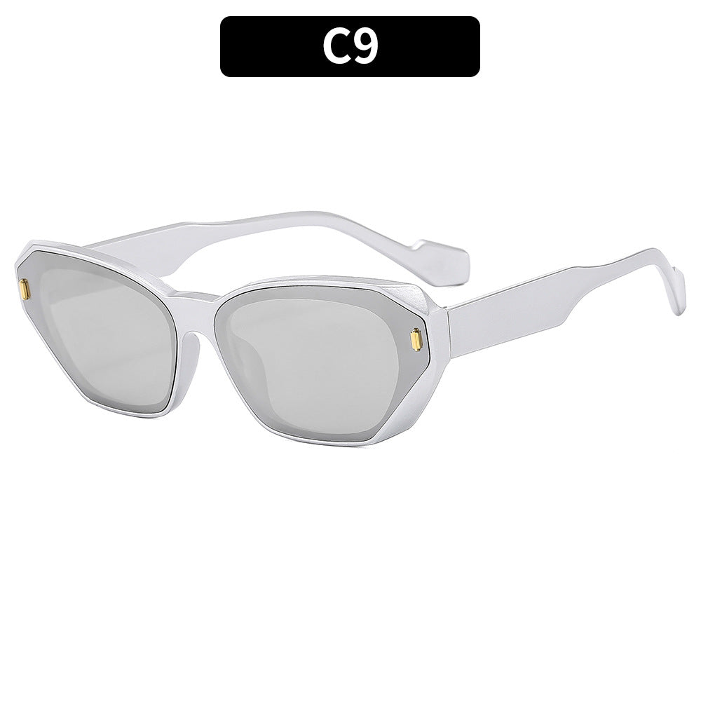 Futuristic Hexagonal Frame Sunglasses