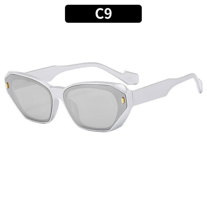 Futuristic Hexagonal Frame Sunglasses
