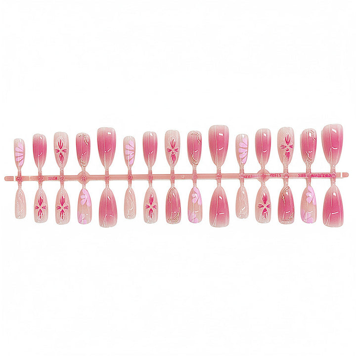 Artistic Floral Ombre Press-On Nail Set Stornfield