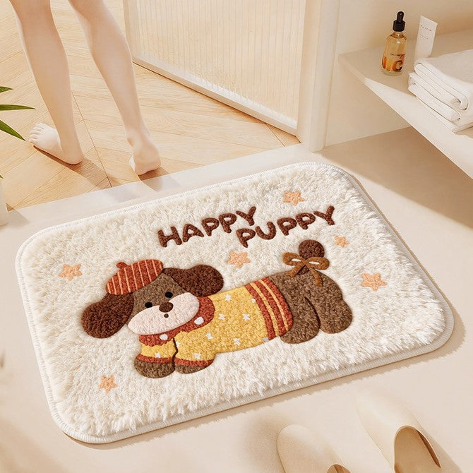 Cute Cat-Themed Bath Mat
