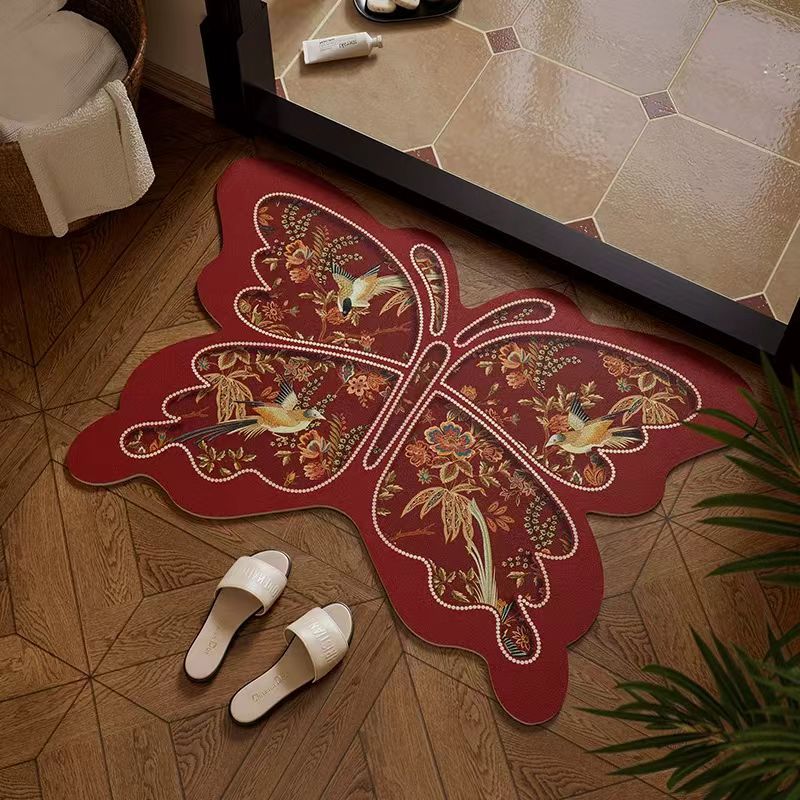 Butterfly-Shaped Decorative Floor Mat