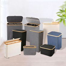 Elegant laundry bin with removable lid and inner bag Stornfield