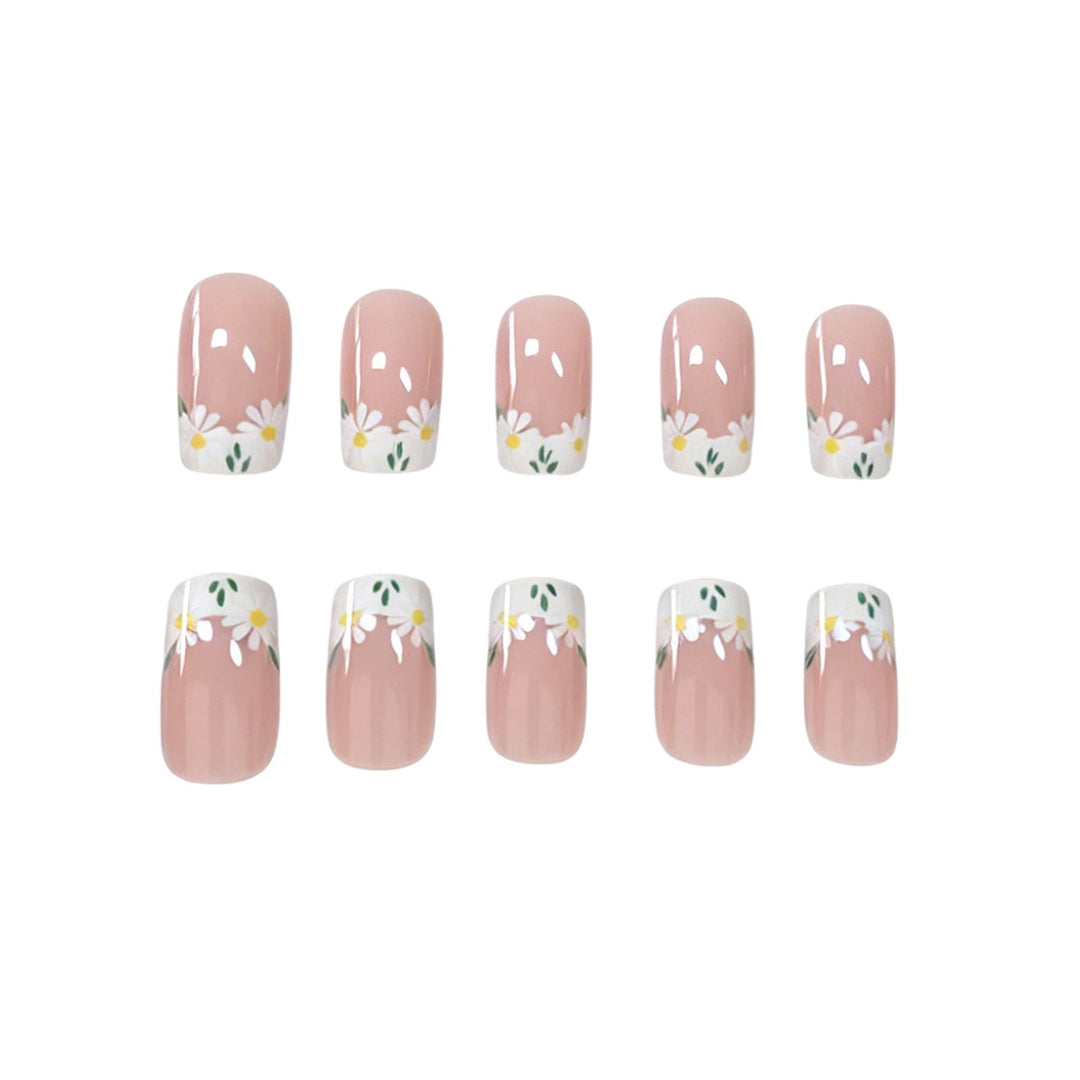 Floral French Tip Nail Enhancements Stornfield 1789915351