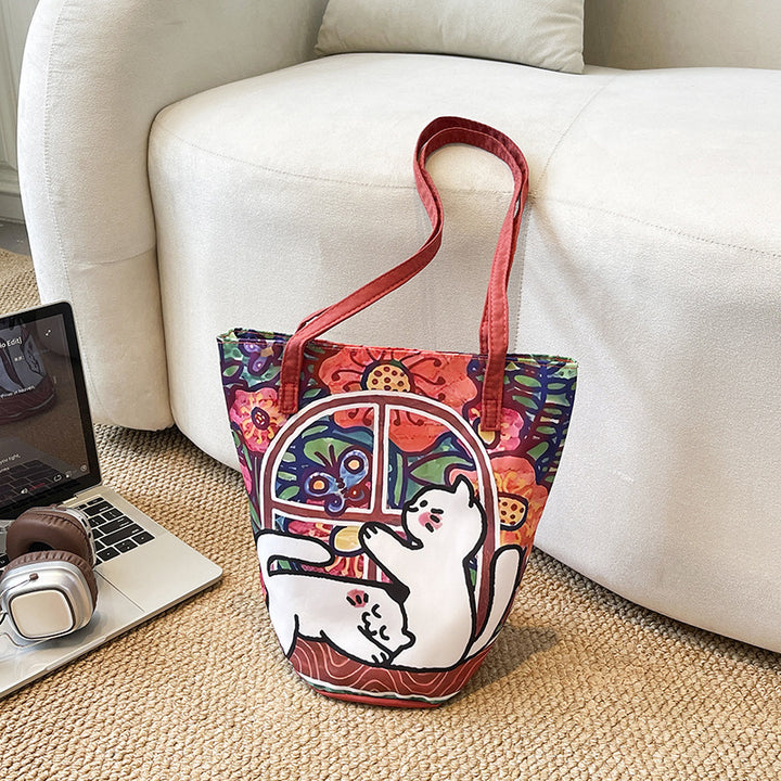 Fun Artistic Cat-Themed Tote Bag Stornfield