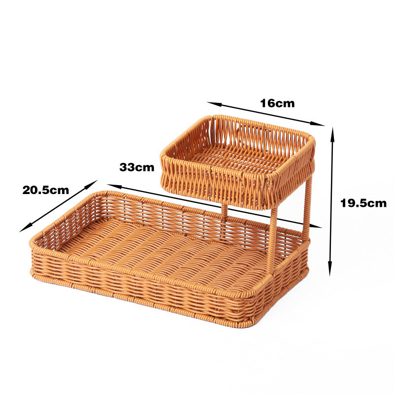 Multi-Tiered Wicker Organization Tray Stornfield