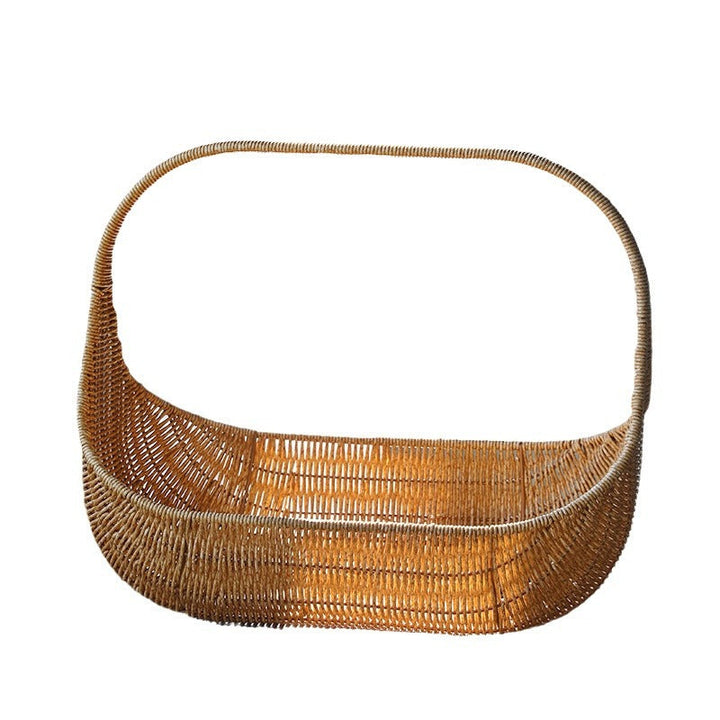 Handcrafted Natural Wicker Carry Basket Stornfield