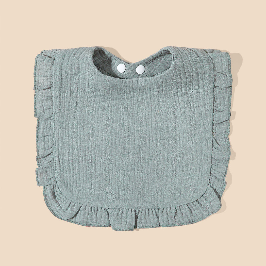 Soft Ruffled Muslin Baby Bib Stornfield