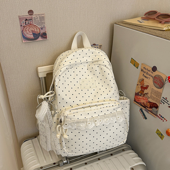 Charming Polka Dot Patterned Backpack Stornfield