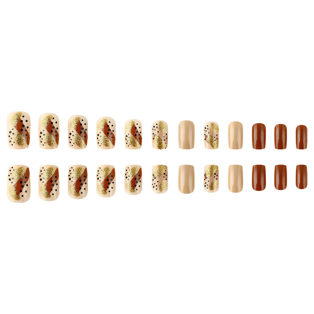 Artistic Geometric Pattern Press-On Nail Set Stornfield