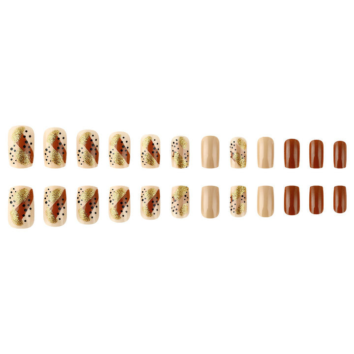 Artistic Geometric Pattern Press-On Nail Set Stornfield