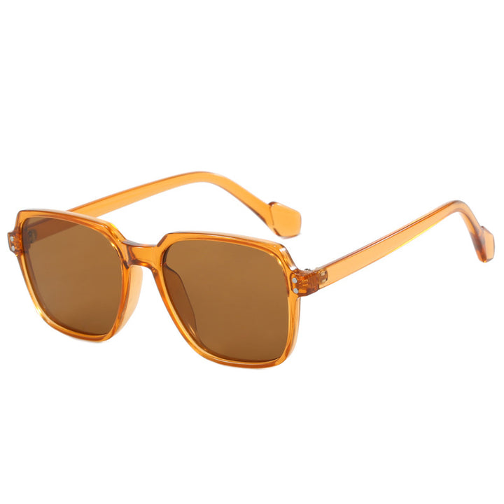 Women's fashionable square sunglasses with yellow lenses Stornfield