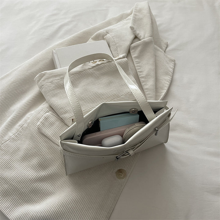 Elegant Patent Leather Handheld Clutch Bag