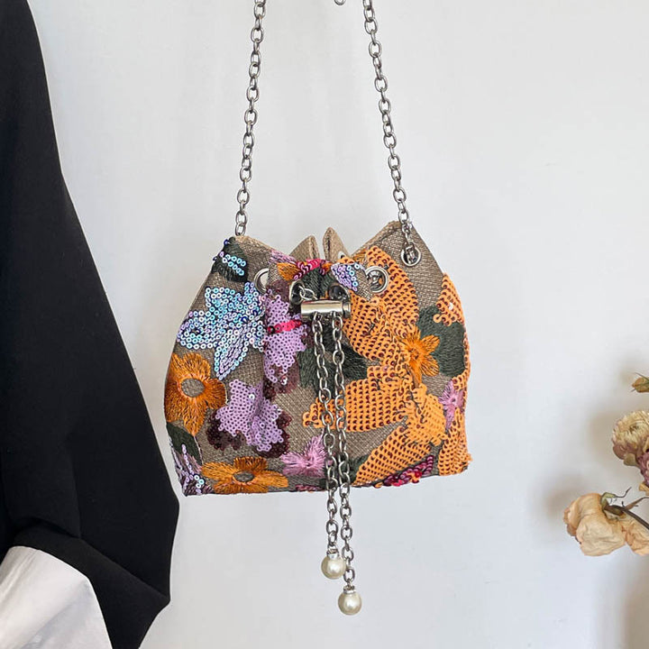 WoStylish Sequin Drawstring Clutch Purse Stornfield