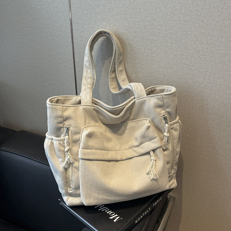 Textured Multi-Pocket Tote Bag Stornfield