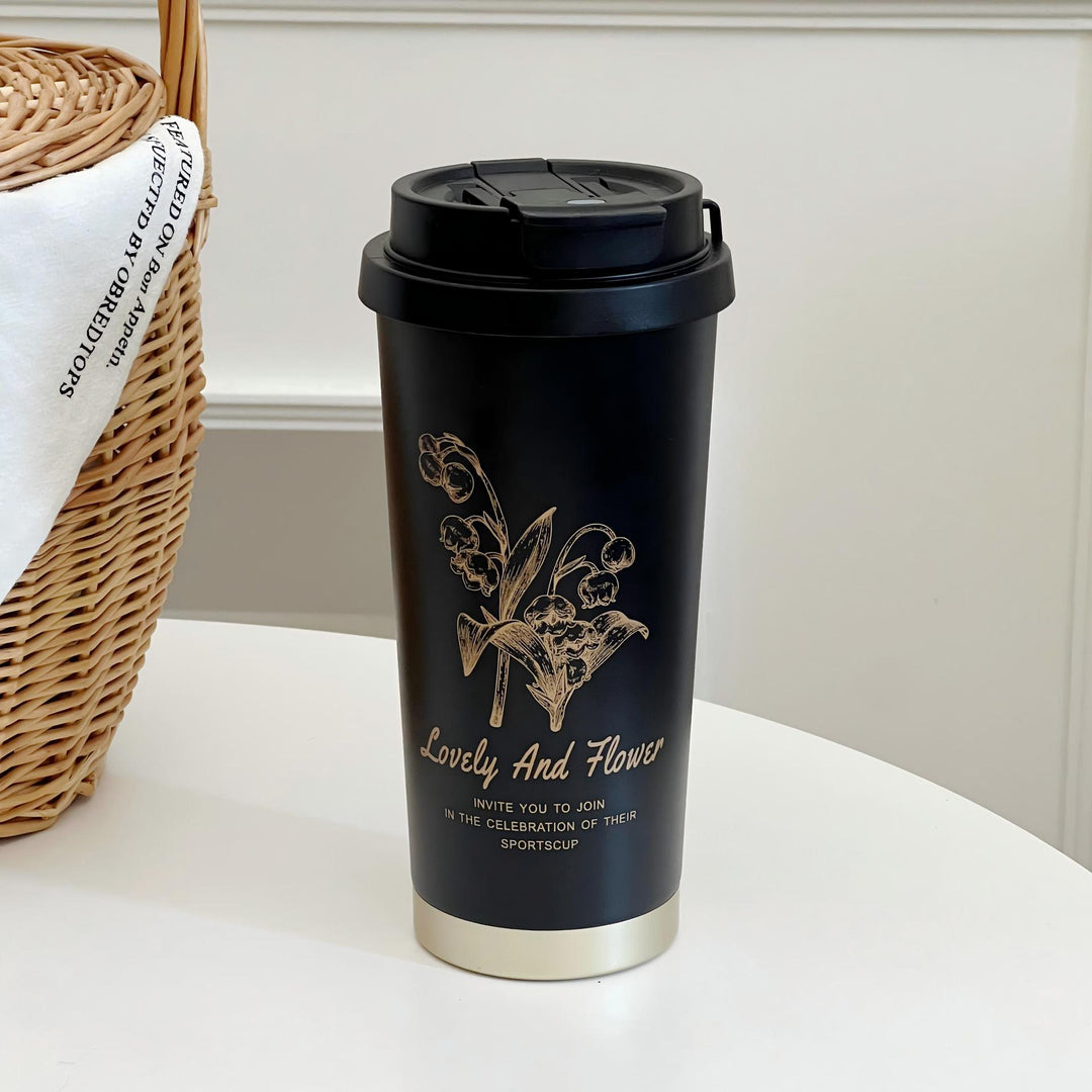Ladies thermos mug with stylish flower design Stornfield
