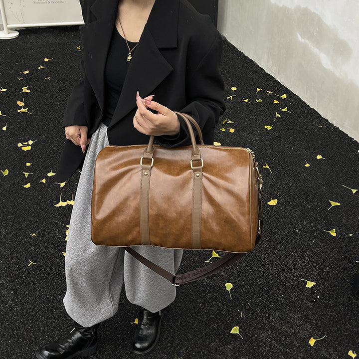 Premium Leather Travel Duffle Bag Stornfield