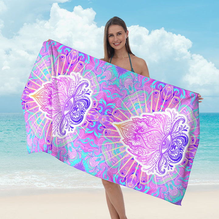 Beach towel with tropical leaf design Stornfield